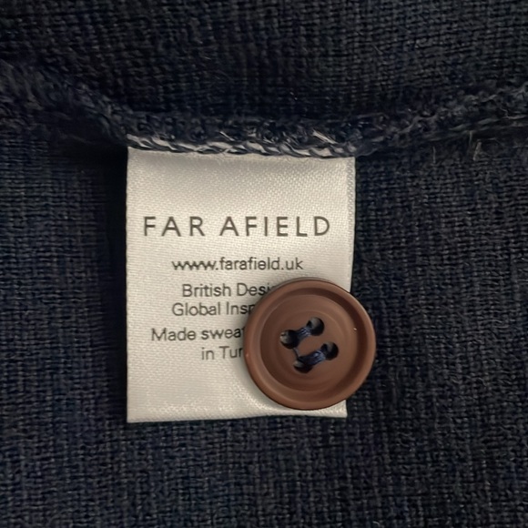 NWOT Far Afield Station Cardigan - Navy Merino Wool Blend - Picture 5 of 7